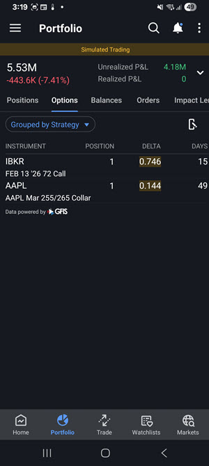 Protective Collar in Portfolio Page for Android